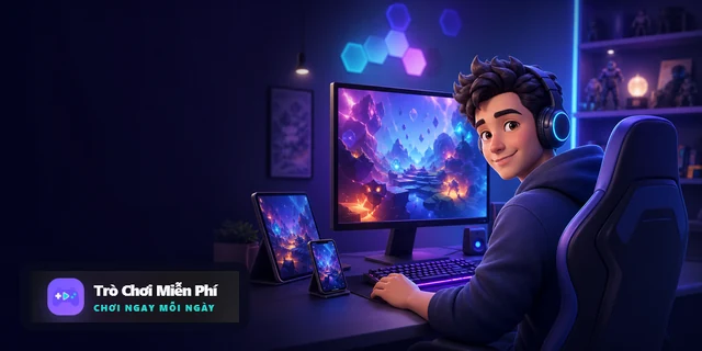 Người chơi dùng máy tính, điện thoại và máy tính bảng để chơi game online